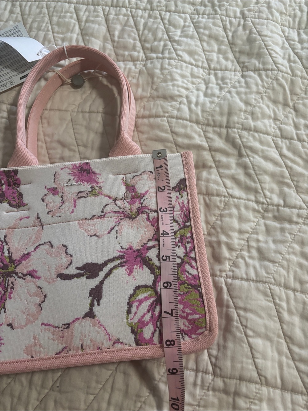 Zimmermann Pink Floral Mini Tote NWT - Picture 7 of 8